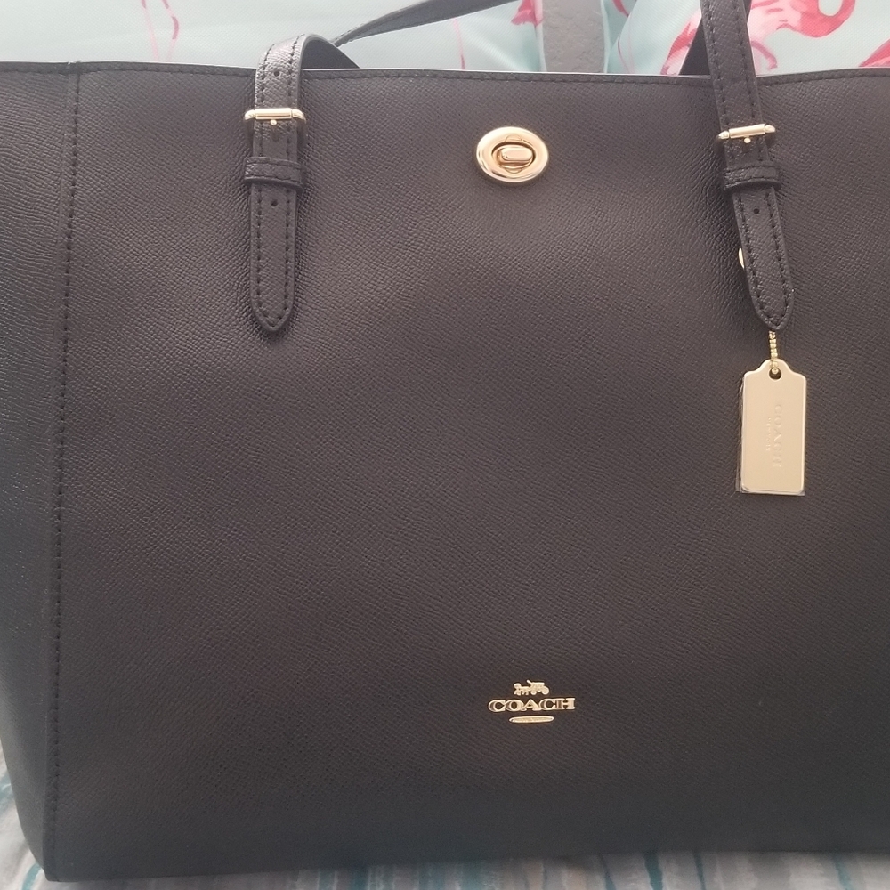 Black Pebble leather Coach bag